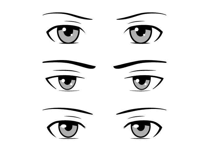 Vẽ mắt và lông mày Anime