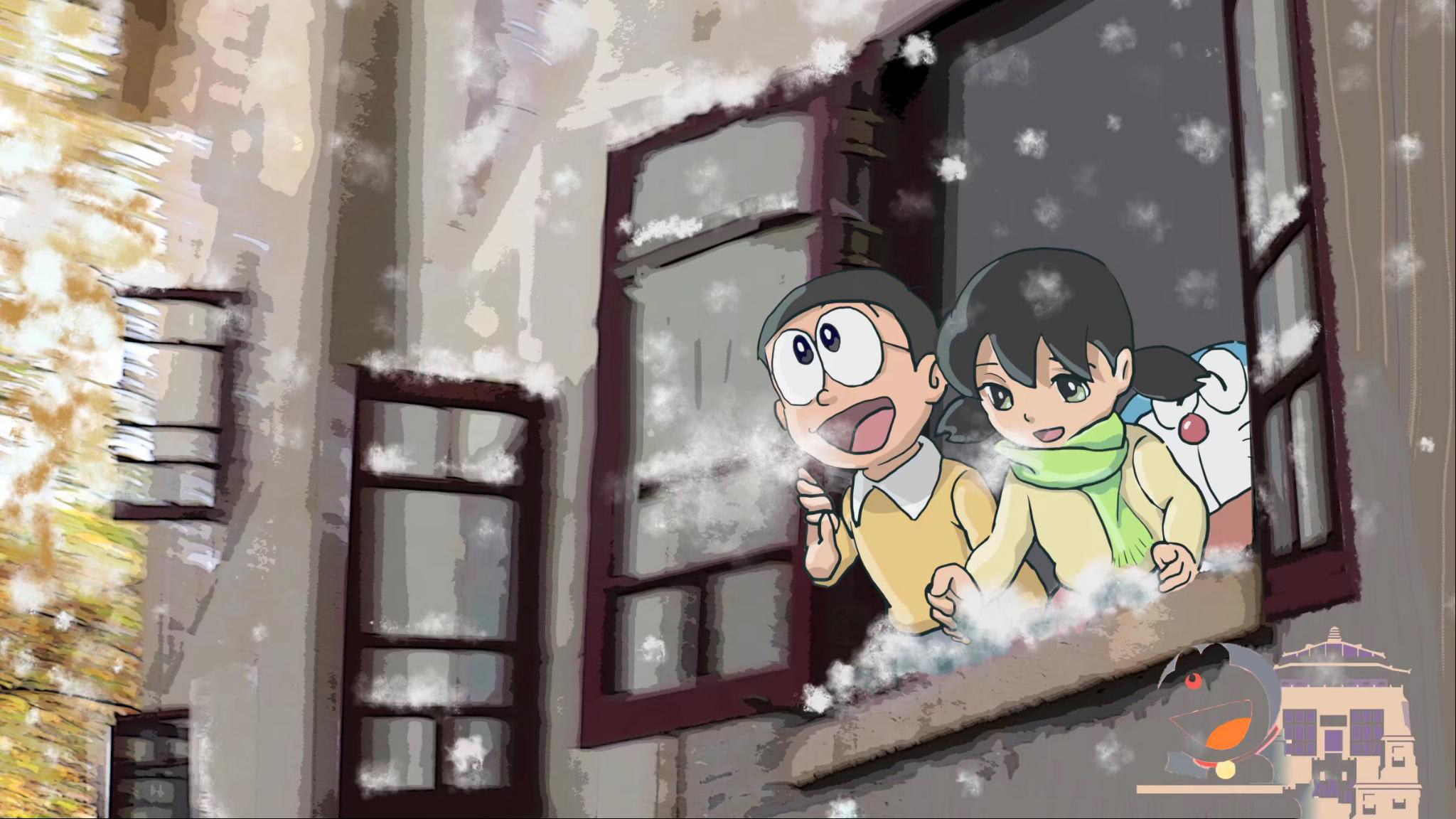 Ảnh nền Nobita và Shizuka 2K