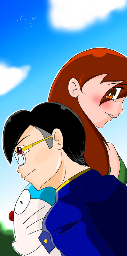 Ảnh Nobita và Shizuka cho điện thoại