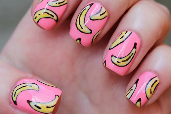 banana nail xinh