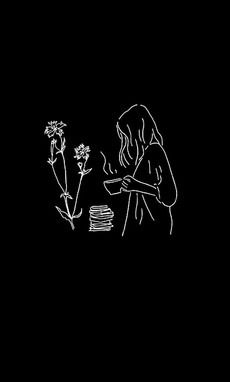 hin nền cô gái và cây hoa