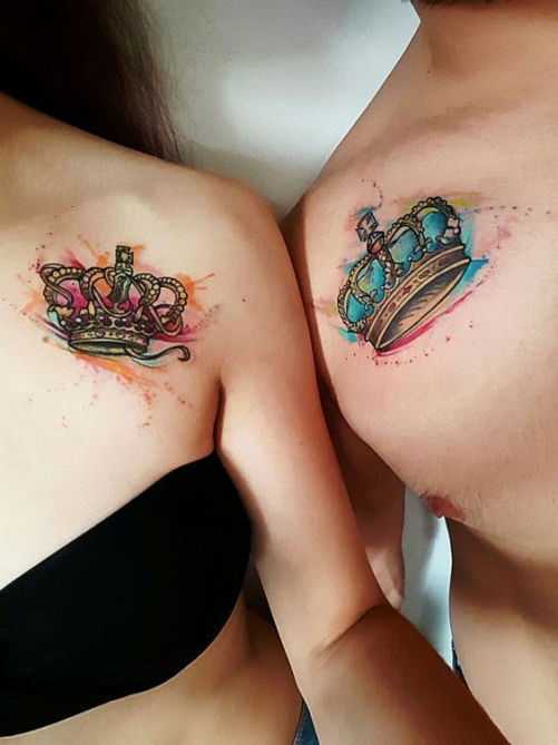 Hình xăm nghệ thuật tatoo mini vương miện đẹp nhất