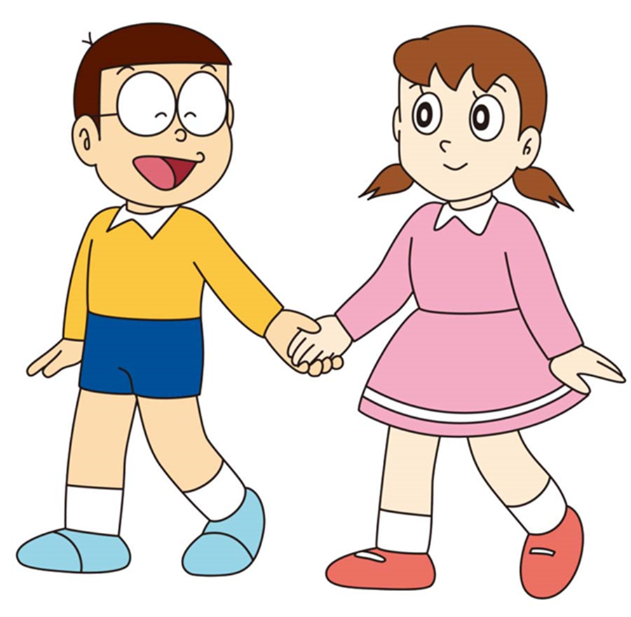 Hình Nobita và Shizuka cực đáng yêu