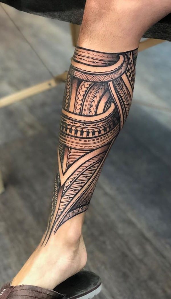 hình xăm samoa maories dưới chân