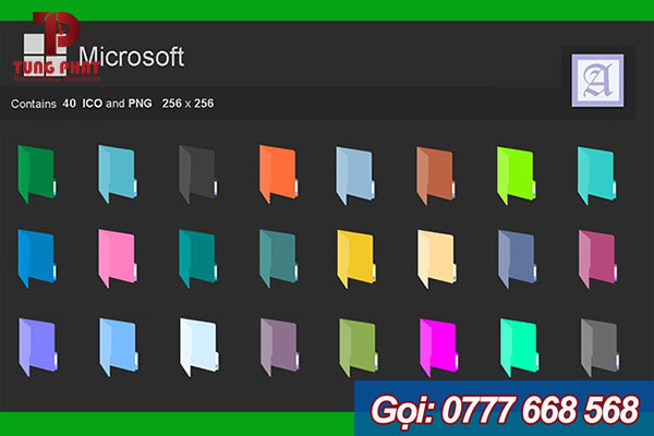 icon pack windows 10 folder flat color
