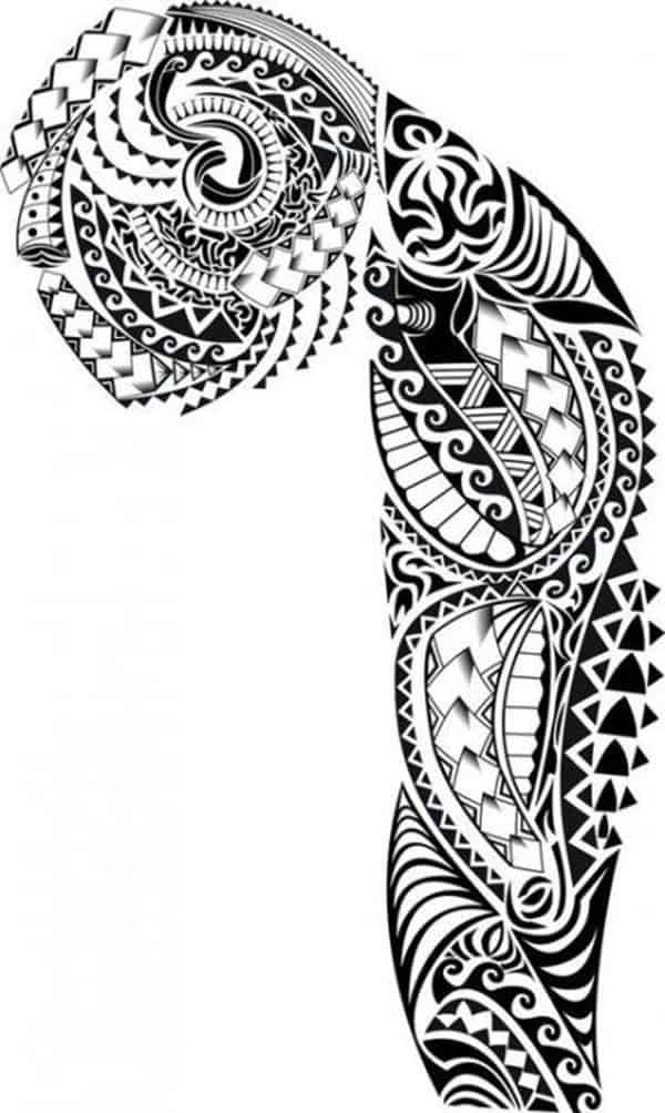 mẫu hình xăm maori chân
