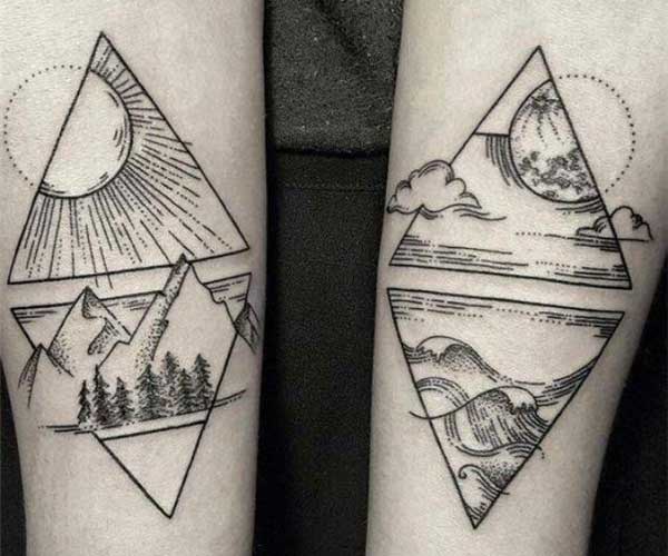 tatoo tam giác ngược